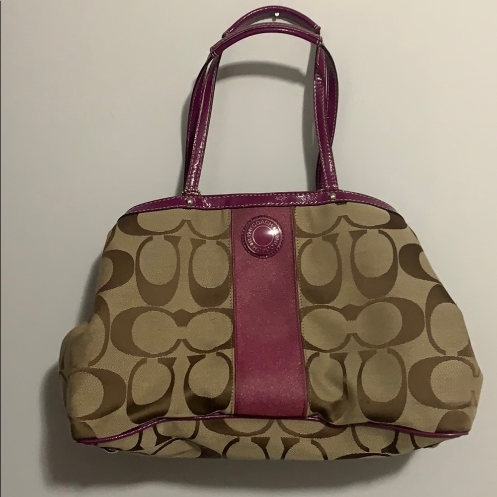 Purple Coach bag